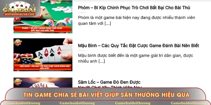Tin game chia sẻ bài viết giúp săn thưởng hiệu quả